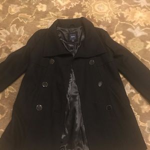 Girls XL black pea coat. Worn once.